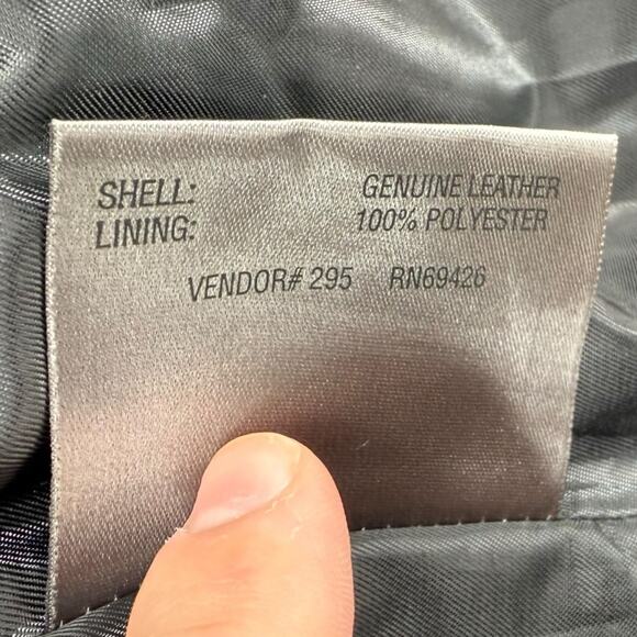 Y2K Pelle Studio Distressed Black Leather Jacket, Zip Front Size S, Missing Belt - Picture 8 of 8